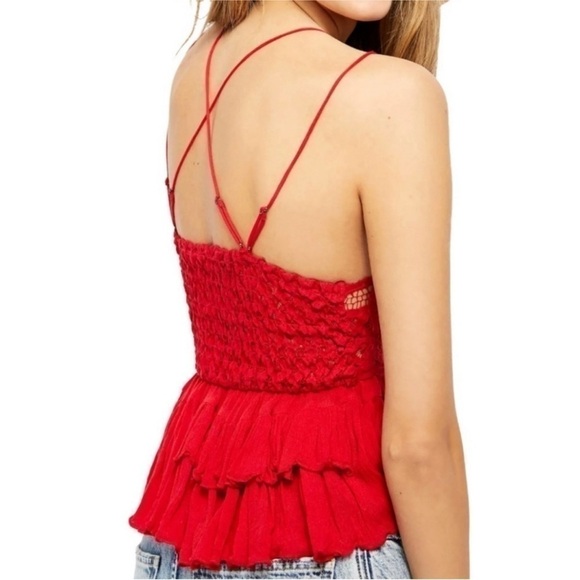 NWT Free People Adella Cami in Red - Picture 6 of 14